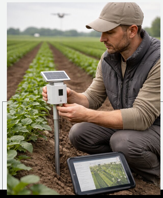 IoT мониторинг сельскохозяйственных полей и контроля в Ахтубинске